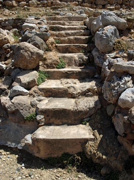 Zakros: steps in the Minoan town